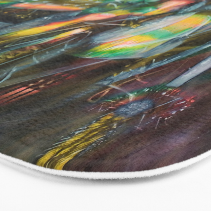 To Cover the Earth with a New Dew, Northern Lights fantastical landscape painting by Robert Matta Bath Mat Gallery Image 3