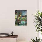 To Cover the Earth with a New Dew, Northern Lights fantastical landscape painting by Robert Matta Poster Gallery Image 2
