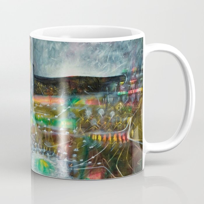 To Cover the Earth with a New Dew, Northern Lights fantastical landscape painting by Robert Matta Coffee Mug Gallery Image 1