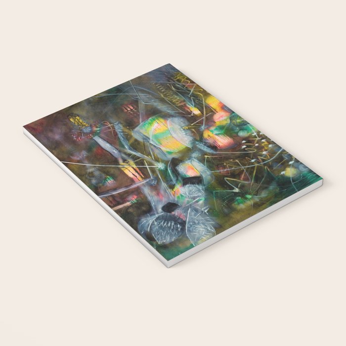 To Cover the Earth with a New Dew, Northern Lights fantastical landscape painting by Robert Matta Notebook Gallery Image 3