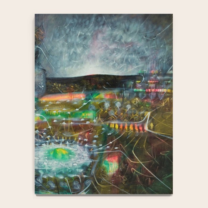 To Cover the Earth with a New Dew, Northern Lights fantastical landscape painting by Robert Matta Notebook Gallery Image 4