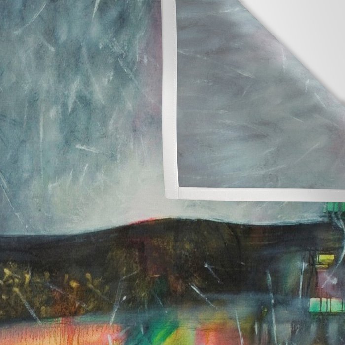 To Cover the Earth with a New Dew, Northern Lights fantastical landscape painting by Robert Matta Wall Tapestry Gallery Image 3