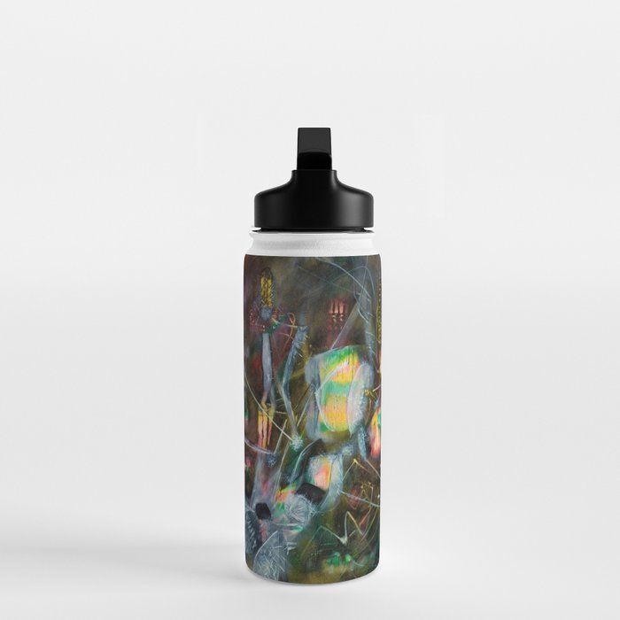 To Cover the Earth with a New Dew, Northern Lights fantastical landscape painting by Robert Matta Water Bottle Gallery Image 3