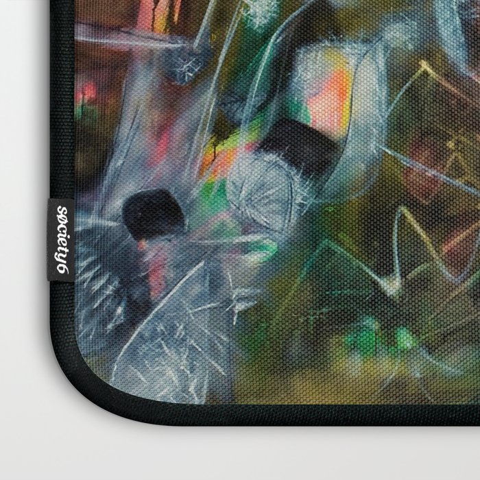 To Cover the Earth with a New Dew, Northern Lights fantastical landscape painting by Robert Matta Laptop Sleeve Gallery Image 3