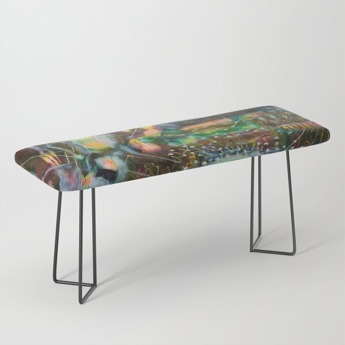 To Cover the Earth with a New Dew, Northern Lights fantastical landscape painting by Robert Matta Bench Gallery Image 1