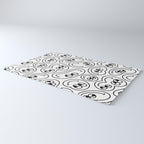 Funny happy face cartoon doodle pattern Rug Gallery Image 3