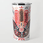 Hamsa Hand - Red & Black Palette Travel Mug Gallery Image 1
