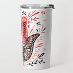 Hamsa Hand - Red & Black Palette Travel Mug Gallery Image 2