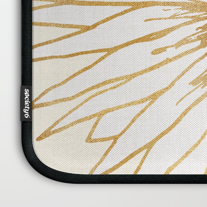 Gold Sunflower Drawing Laptop Sleeve Gallery Image 3
