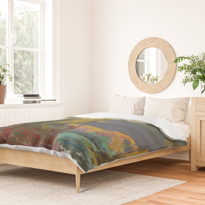 Tom Thomson Poplars by a Lake 1916 Canadian Landscape Artist Duvet Cover Gallery Image 2