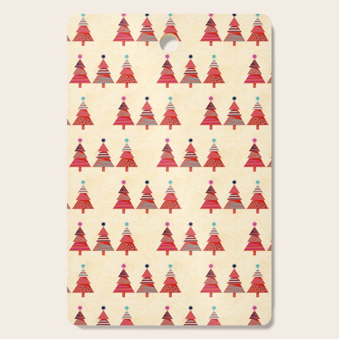 Three Christmas Trees Cutting Board Gallery Image 1