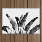 Traveler palm - bw Outdoor Rug Gallery Image 1