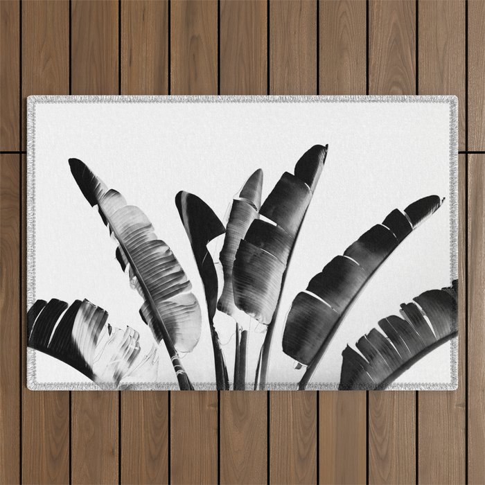 Traveler palm - bw Outdoor Rug Gallery Image 1