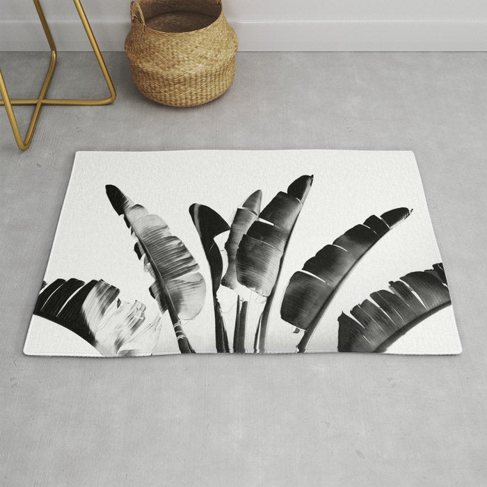 Traveler palm - bw Rug Gallery Image 1