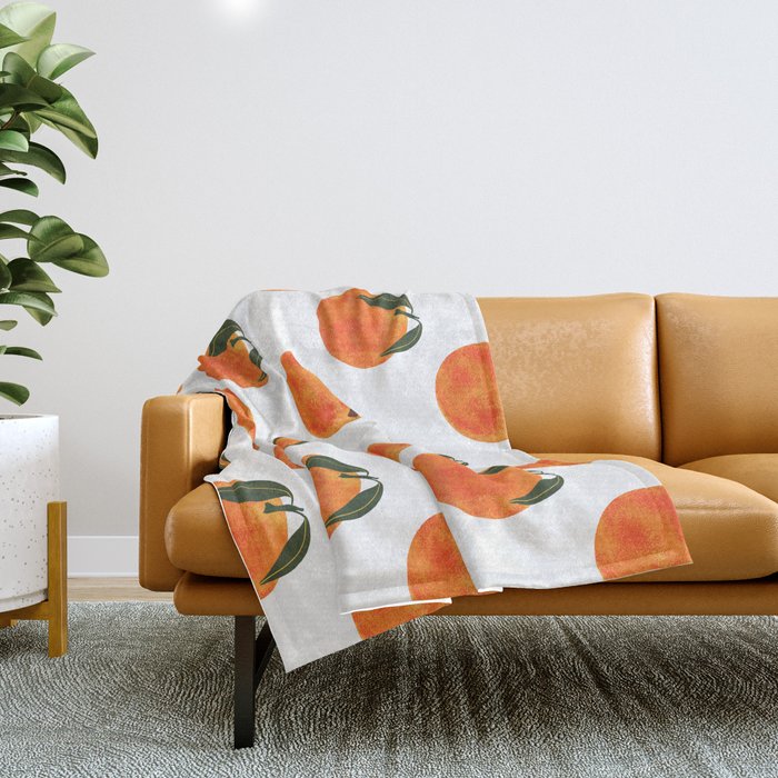 Peach Harvest Throw Blanket Gallery Image 1