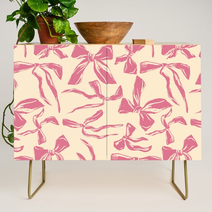 Pink bow pattern Credenza Gallery Image 1