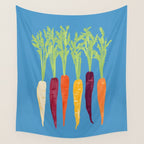 Rainbow Carrots Wall Tapestry Gallery Image 4
