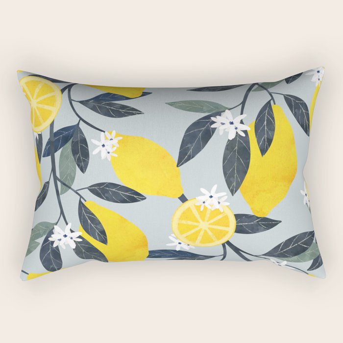 Lemon tree branch Rectangular Pillow Gallery Image 1