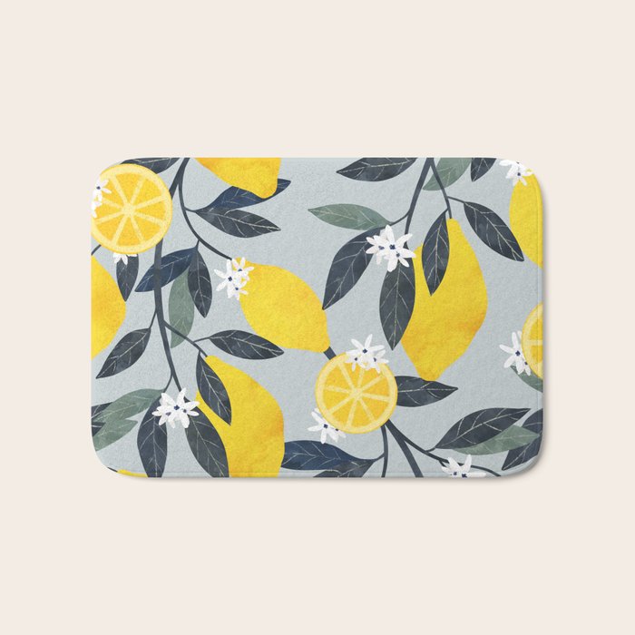 Lemon tree branch Bath Mat Gallery Image 1