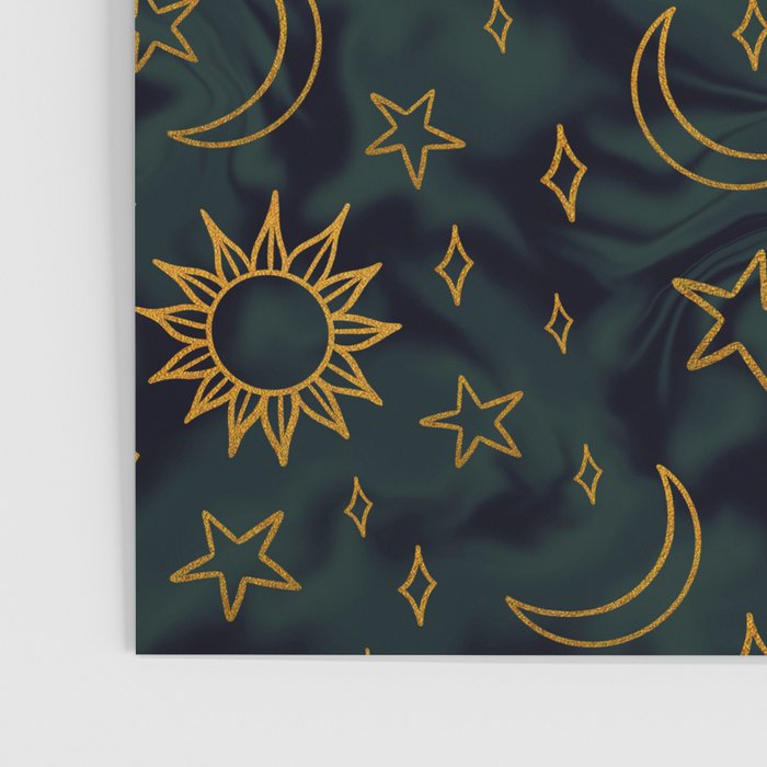Tie Dye Moon and Star Print in Blue Poster Gallery Image 3