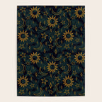 Tie Dye Moon and Star Print in Blue Poster Gallery Image 4