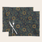 Tie Dye Moon and Star Print in Blue Placemat Gallery Image 1