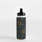 Tie Dye Moon and Star Print in Blue Water Bottle Gallery Image 2