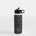 Tie Dye Moon and Star Print in Blue Water Bottle Gallery Image 1