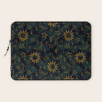 Tie Dye Moon and Star Print in Blue Laptop Sleeve Gallery Image 1