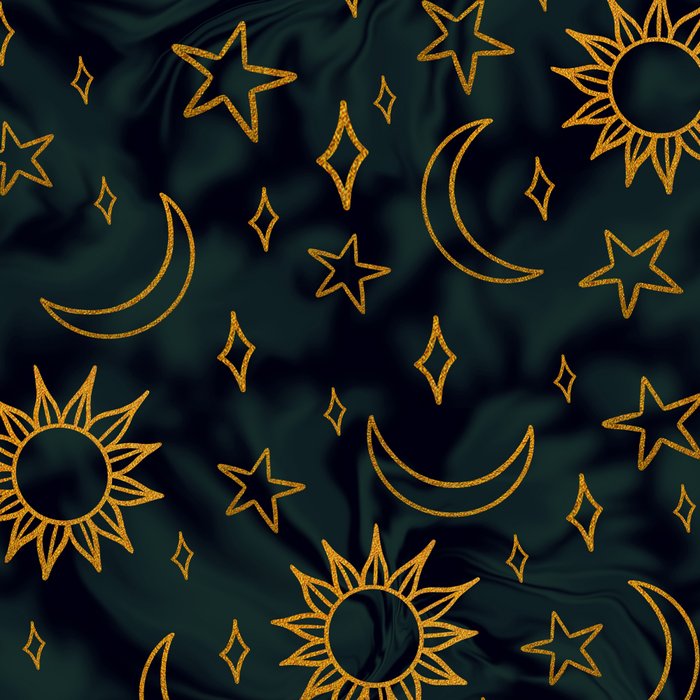 Tie Dye Moon and Star Print in Blue Coffee Mug Gallery Image 2
