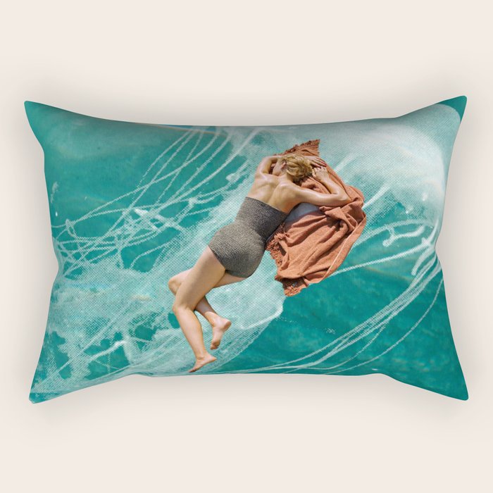 Wherever the current takes me (the jellyfish) Rectangular Pillow Gallery Image 1