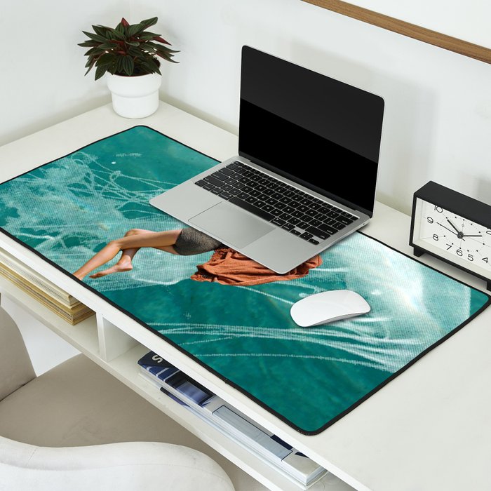 Wherever the current takes me (the jellyfish) Desk Mat Gallery Image 2