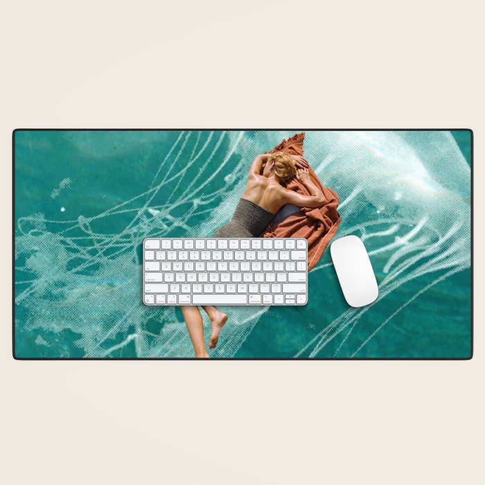 Wherever the current takes me (the jellyfish) Desk Mat Gallery Image 1