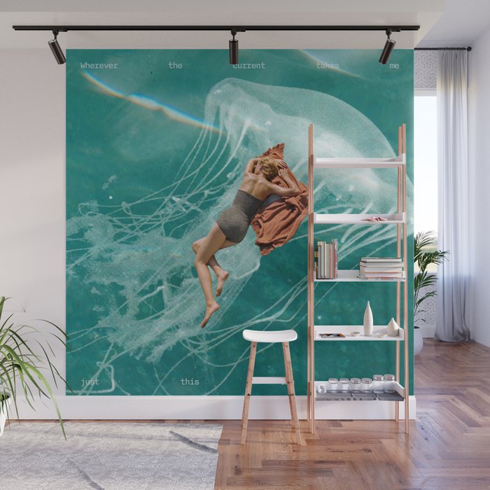 Wherever the current takes me (the jellyfish) Wall Mural Gallery Image 1
