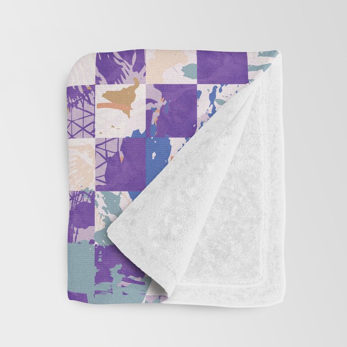 Grid of artistic strokes L Throw Blanket Gallery Image 3