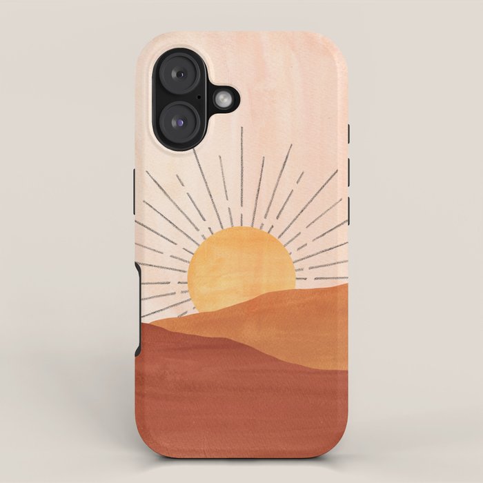Terracotta sunrise iPhone Case Gallery Image 1