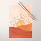 Terracotta sunrise Wrapping Paper Gallery Image 1