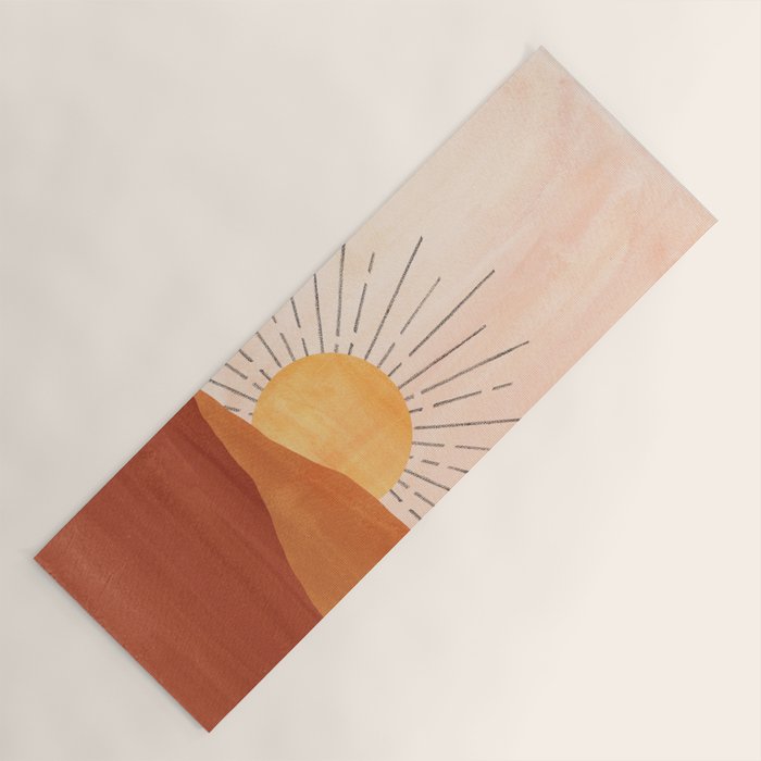 Terracotta sunrise Yoga Mat