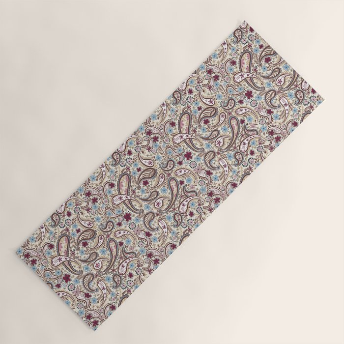 Whimsical Paisley Romance Yoga Mat Gallery Image 1