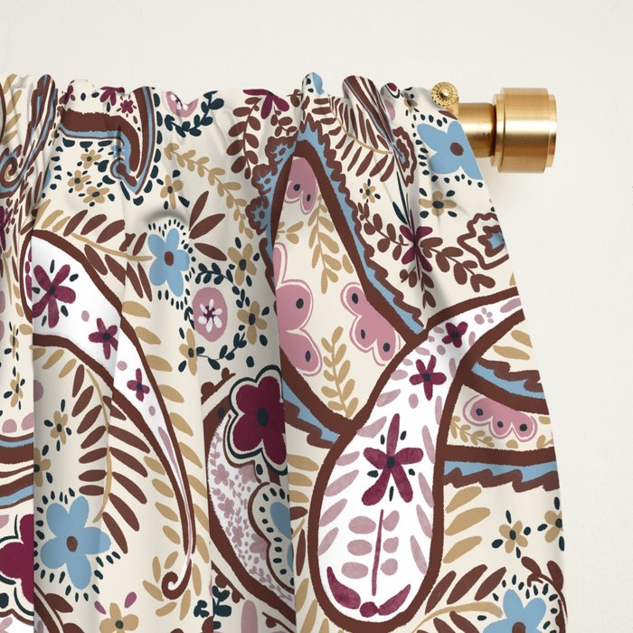 Whimsical Paisley Romance Window Curtain Gallery Image 2