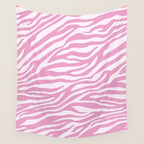 Pink Zebra Animal Print  Wall Tapestry Gallery Image 4