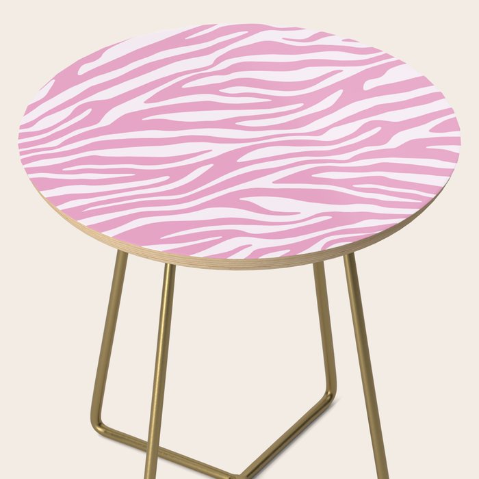 Pink Zebra Animal Print  Side Table Gallery Image 2