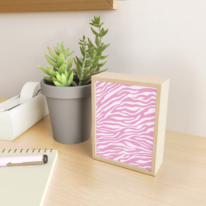 Pink Zebra Animal Print  Mini Art Print Gallery Image 2
