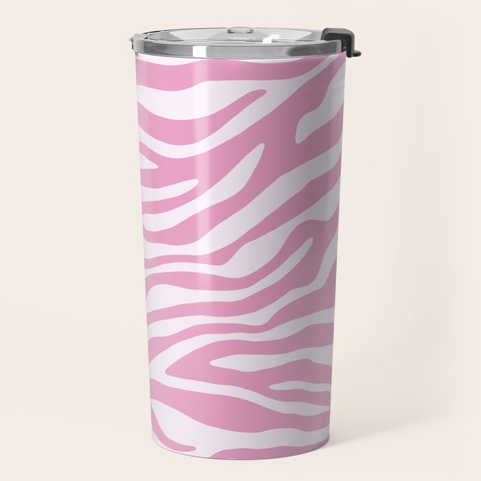 Pink Zebra Animal Print  Travel Mug Gallery Image 2