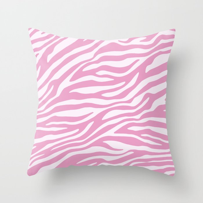Pink Zebra Animal Print  Throw Pillow Gallery Image 6