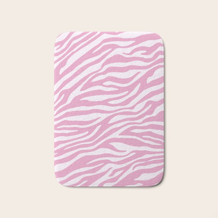 Pink Zebra Animal Print  Bath Mat Gallery Image 1