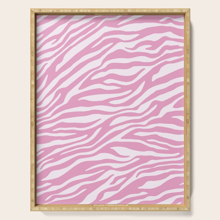 Pink Zebra Animal Print  Serving Tray Gallery Image 1