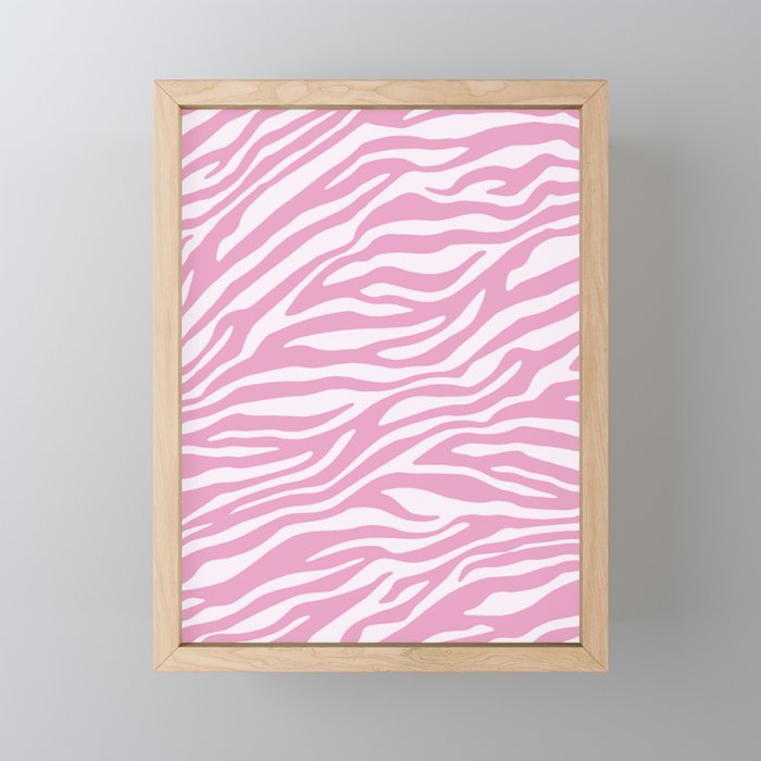 Pink Zebra Animal Print  Mini Art Print Gallery Image 1