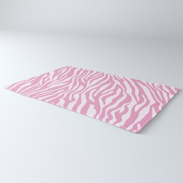 Pink Zebra Animal Print  Rug Gallery Image 3