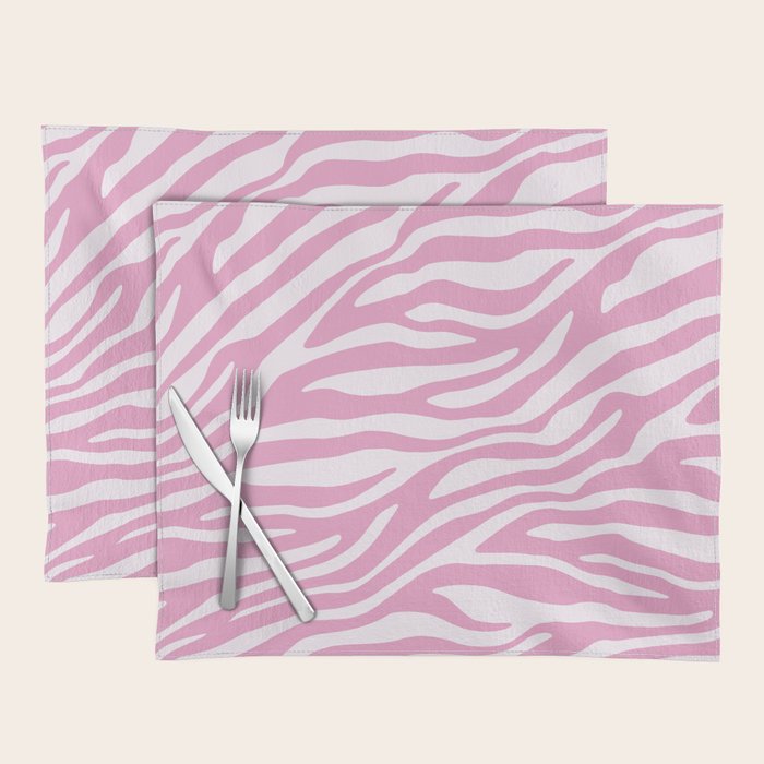 Pink Zebra Animal Print  Placemat Gallery Image 1